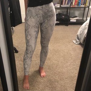 Aerie Crossover Snakeskin Leggings